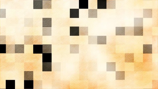 Computer generated animated black blinking squares on mottled background for use as a desktop screen saver, text overlay, or subtle design element background for corporate presentations.