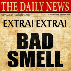 bad smell, newspaper article text