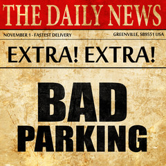 bad parking, newspaper article text