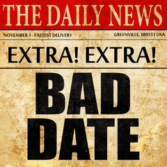 bad date, newspaper article text