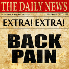 back pain, newspaper article text