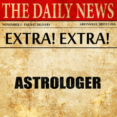 astrologer, newspaper article text