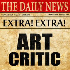 art critic, newspaper article text