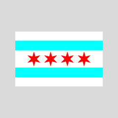 Chicago flag vector