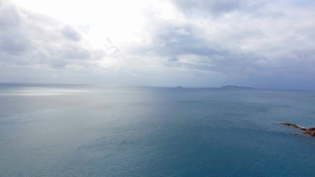 Aerial View Of Indian Ocean, Praslin Island. Seychelles 1
