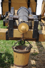 antique cannon wooden battle