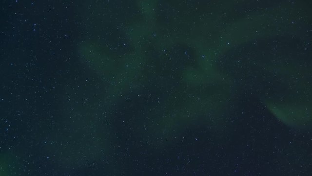 Starry night with aurora activity