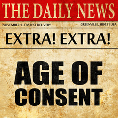 age of consent, newspaper article text