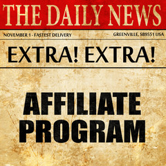 affiliate program, newspaper article text