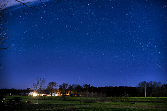 Farmhouse At Night