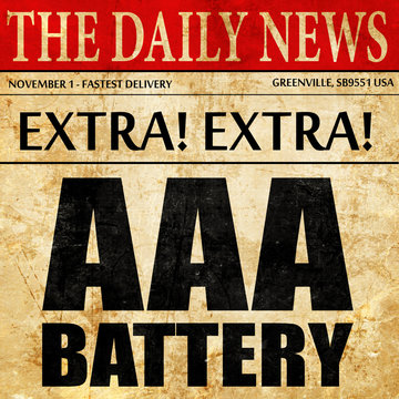 aaa battery, newspaper article text