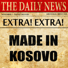Made in kosovo, newspaper article text