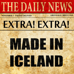 Made in iceland, newspaper article text