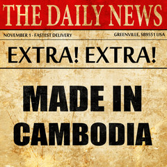 Made in cambodia, newspaper article text