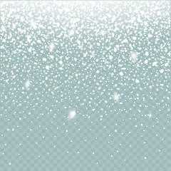 Snow vector effect isolated. Falling Snow winter cold weather. Christmas snowfall decoration background