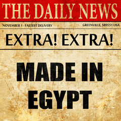 Made in egypt, newspaper article text