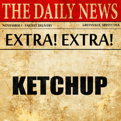 ketchup, newspaper article text