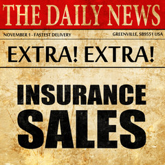 insurance sales, newspaper article text