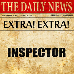 inspector, newspaper article text