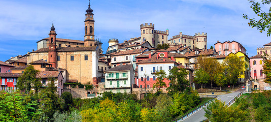 Pictorial medieval village(borgo) Castiglione d'Asti in Piemonte