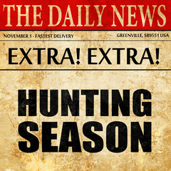 hunting season, newspaper article text