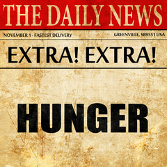 hunger, newspaper article text