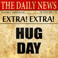 hug day, newspaper article text