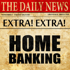 home banking, newspaper article text