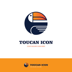 Obraz premium Toucan round logo
