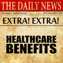 healthcare benefits, newspaper article text