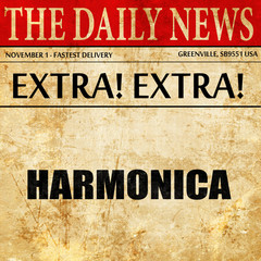 harmonica, newspaper article text