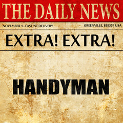 handyman, newspaper article text