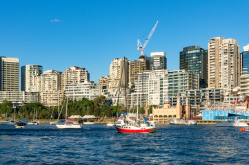 Milsons Point and Lavender bay with yachts. Sydney, Australia