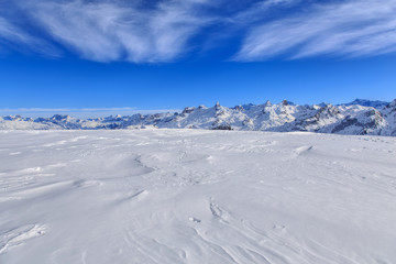 View from Mt. Fronalpstock in winter