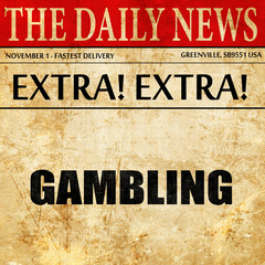 gambling, newspaper article text