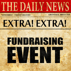 fundraising event, newspaper article text