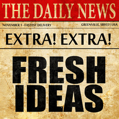 fresh ideas, newspaper article text