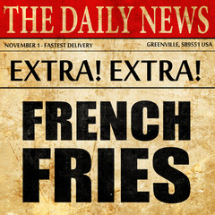 french fries, newspaper article text