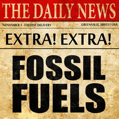 fossil fuels, newspaper article text