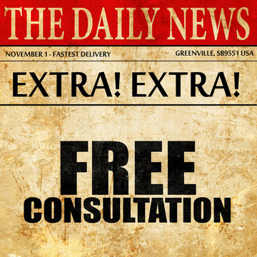 free consultation, newspaper article text