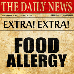 food allergy, newspaper article text