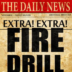 fire drill, newspaper article text