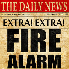 fire alarm, newspaper article text