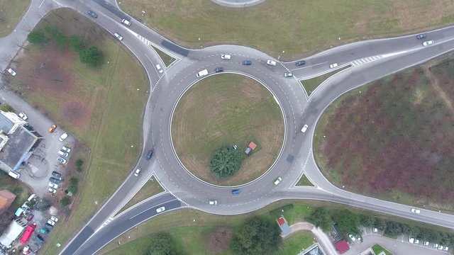 Highway, aerial shot.