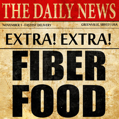 fiber food, newspaper article text