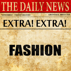 fashion, newspaper article text