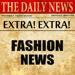 fashion news, newspaper article text