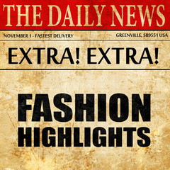 fashion highlights, newspaper article text