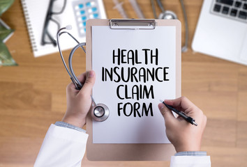 HEALTH INSURANCE CLAIM FORM , Application Concept  health care