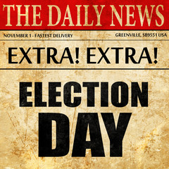 election day, newspaper article text